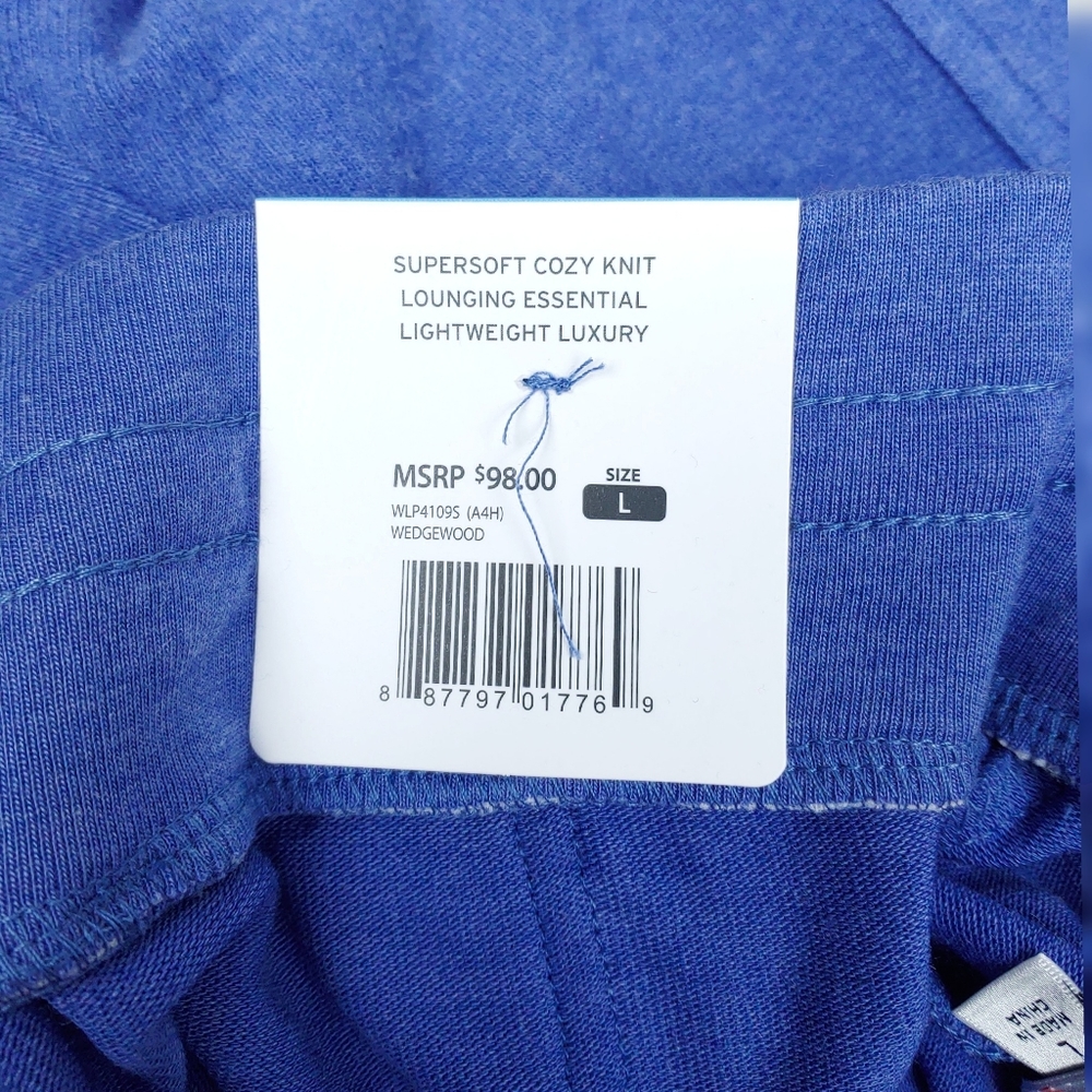 NWT Wildfox $98 Wmn L Super Soft Periwinkle Jogger - Picture 7 of 9
